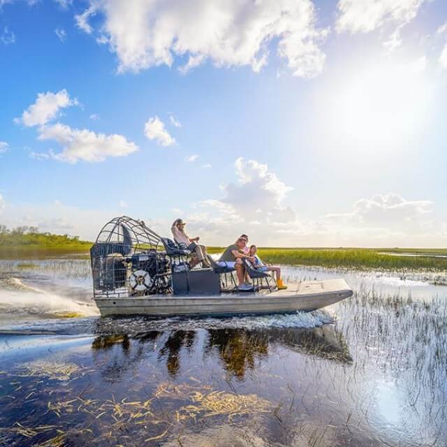 Airboat ride in the Everglades near Miami, Florida