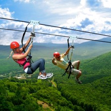 Zip line at Hunter Mountain, New York