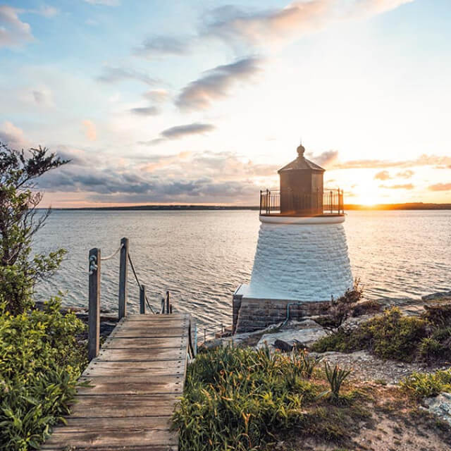 Overlooking the Castle Hill Lighthouse in Newport, Rhode Island