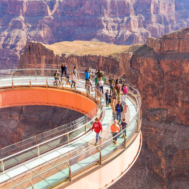 Incredible views from the Skywalk at Grand Canyon West, Arizona
