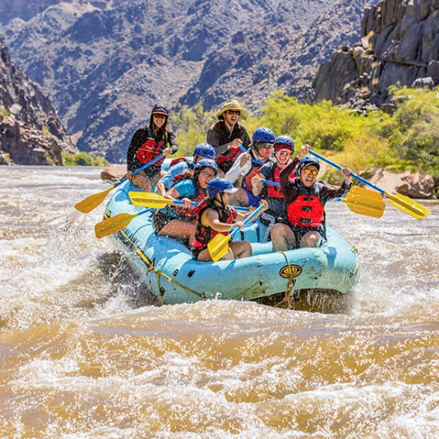 Whitewater rafting on the Colorado River at Grand Canyon West, Arizona